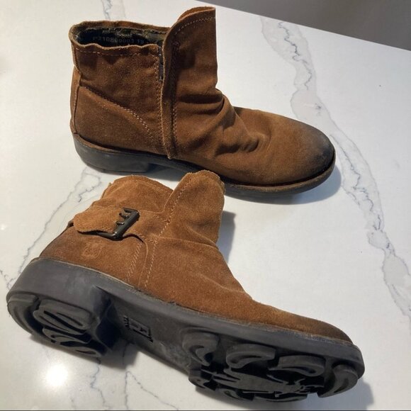 FLY LONDON Sz 40 Suede Distressed Mid-Calf Boots - Picture 11 of 14